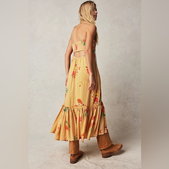 Free People Rosie Posie MIDI Dress Large - Picture 2 of 8
